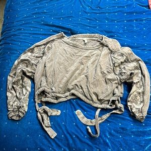 Anthropologie long sleeve shirt with ties